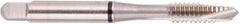 Regal Cutting Tools - 1-12 UNF, 3 Flute, Bright Finish, High Speed Steel Spiral Point Tap - Plug Chamfer, Right Hand Thread, 5-1/8" OAL, 1-1/2" Thread Length, 0.8" Shank Diam, 2B Class of Fit, Series Triple Crown - Exact Tool & Supply