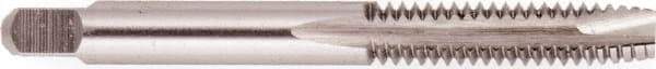 Regal Cutting Tools - 5/16-24 UNF, 2 Flute, Bright Finish, High Speed Steel Spiral Point Tap - Bottoming Chamfer, Right Hand Thread, 2-23/32" OAL, 1-1/8" Thread Length, 0.318" Shank Diam - Exact Tool & Supply