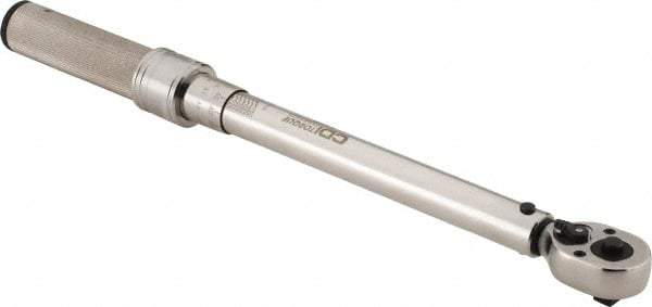 CDI - 3/8" Drive Micrometer Torque Wrench - 14.1 N/m to 82 N/m Torque, 16" OAL, 0.6 N/m Graduation, Pear Head - Exact Tool & Supply
