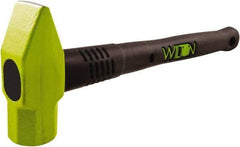 Wilton - 3 Lb Head Drop Forged Steel Ball Pein Hammer - Steel Handle with Grip, 16" OAL, Steel Rods Throughout for Added Strength - Exact Tool & Supply