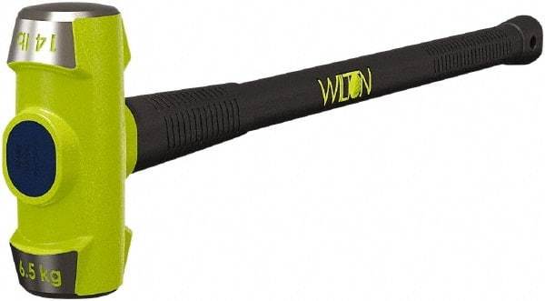 Wilton - 14 Lb Head, 36" Long Sledge Hammer - Steel Head, Steel Handle with Grip - Exact Tool & Supply