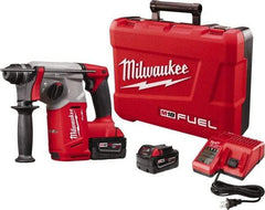 Milwaukee Tool - 18 Volt 1" SDS Plus Chuck Cordless Rotary Hammer - 0 to 4,900 BPM, 0 to 1,400 RPM, Reversible - Exact Tool & Supply