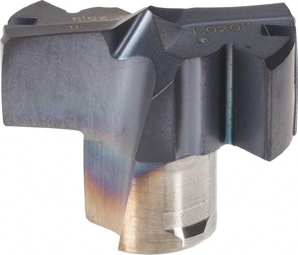 Iscar - Series FCP, 25.91mm Diam Grade IC908 Replaceable Drill Tip - Carbide, TiAlN/TiN Finish, 25 Seat Size - Exact Tool & Supply