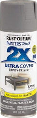 Rust-Oleum - Granite, Satin, Enamel Spray Paint - 8 to 12 Sq Ft per Can, 12 oz Container - Exact Tool & Supply