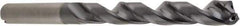 SGS - 19/64" 140° Solid Carbide Jobber Drill - AlTiN Finish, Right Hand Cut, Spiral Flute, Straight Shank, 91mm OAL, Standard Point - Exact Tool & Supply