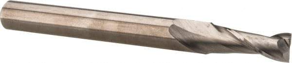 SGS - 1", 3" LOC, 1" Shank Diam, 6" OAL, 2 Flute, Solid Carbide Square End Mill - Single End, AlTiN Finish, Spiral Flute, 30° Helix, Centercutting, Right Hand Cut, Right Hand Flute, Series 3EL - Exact Tool & Supply