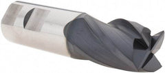SGS - 1", 1-1/2" LOC, 1" Shank Diam, 4" OAL, 4 Flute, Solid Carbide Square End Mill - Single End, AlTiN Finish, Spiral Flute, 30° Helix, Centercutting, Right Hand Cut, Right Hand Flute, Series 1 - Exact Tool & Supply