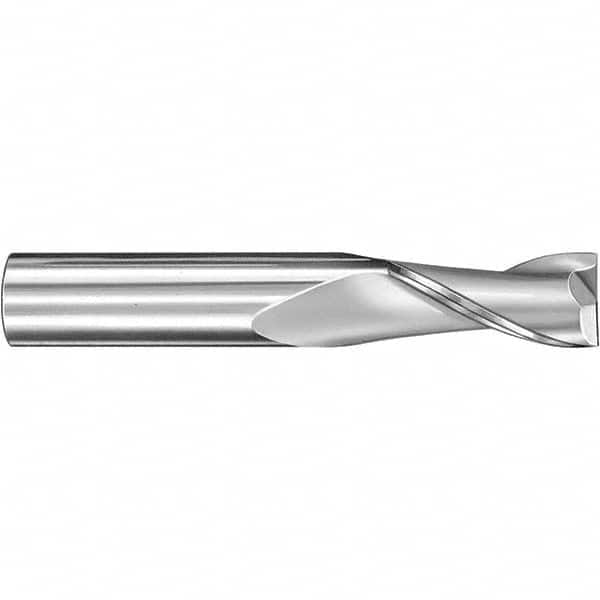 SGS - 1/4", 3/4" LOC, 1/4" Shank Diam, 2-1/2" OAL, 2 Flute, Solid Carbide Square End Mill - Exact Tool & Supply