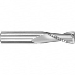 SGS - 1/4", 3/4" LOC, 1/4" Shank Diam, 2-1/2" OAL, 2 Flute, Solid Carbide Square End Mill - Exact Tool & Supply