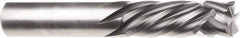 SGS - 6mm Cutting Diam x 25mm Length of Cut, 4 Flute, Compression Spiral Router Bit - Uncoated, Right Hand Cut, Solid Carbide, 63mm OAL x 6mm Shank Diam, Square End - Exact Tool & Supply