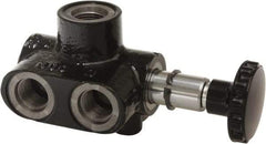 Parker - 10 GPM 1/2 Inlet Cast Iron Hydraulic Control Valve - 3/4-16 Thread, 3,000 psi, 2-3/4" Wide x 5.54" Long - Exact Tool & Supply
