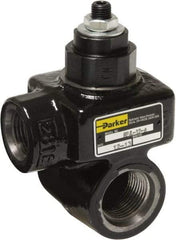 Parker - 25 GPM 3/4 Inlet Cast Iron Hydraulic Control Valve - 1-1/16 - 12 Thread, 5,000 psi, 2.24" Wide x 4.26" Long - Exact Tool & Supply
