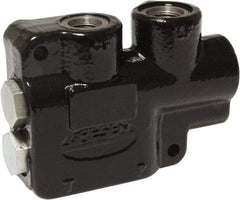 Parker - 15 GPM 5/8 Inlet Cast Iron Hydraulic Control Valve - 7/8-14 Thread, 2,500 psi, 1.88" Wide x 6.88" Long - Exact Tool & Supply