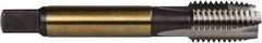 DORMER - M18x2.50 Metric Coarse, 3 Flute, Bright Finish, Powdered Metal Spiral Point Tap - Plug Chamfer, Right Hand Thread, 4-1/32" OAL, 1.1614" Thread Length, 0.542" Shank Diam, 6H Class of Fit, Series E005 - Exact Tool & Supply
