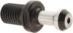 ETM - CAT40 Taper, 5/8-11 Thread, 45° Angle Radius, Standard Retention Knob - 2-1/4" OAL, 0.59" Knob Diam, 1.266" from Knob to Flange - Exact Tool & Supply