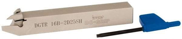 Iscar - DGT, External, Right Hand, 3mm Max Depth of Cut, 1.9 to 2.5mm Groove Width, Indexable Grooving Tool Holder - DG.. Insert Compatibility, 16mm Shank Height, 16mm Shank Width, 120mm OAL - Exact Tool & Supply