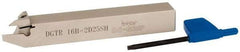 Iscar - DGT, External, Right Hand, 3mm Max Depth of Cut, 1.9 to 2.5mm Groove Width, Indexable Grooving Tool Holder - DG.. Insert Compatibility, 16mm Shank Height, 16mm Shank Width, 120mm OAL - Exact Tool & Supply