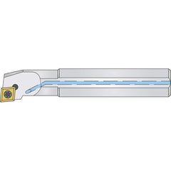 Micro 100 - 0.63" Min Bore, Right Hand A08K SCLCR 2 Indexable Boring Bar - Exact Tool & Supply