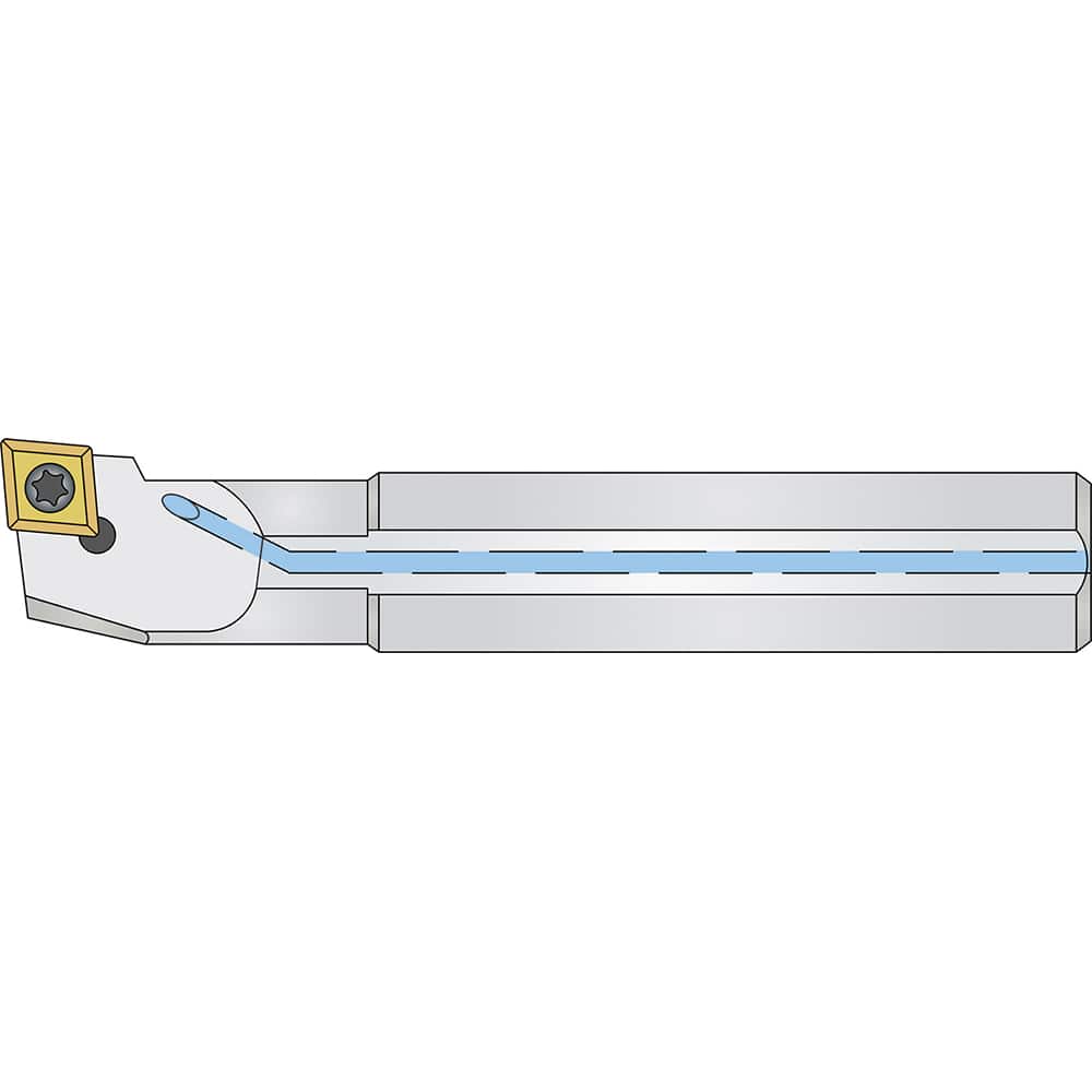 Micro 100 - 0.63" Min Bore, Left Hand A08K SCLCL 3 Indexable Boring Bar - Exact Tool & Supply