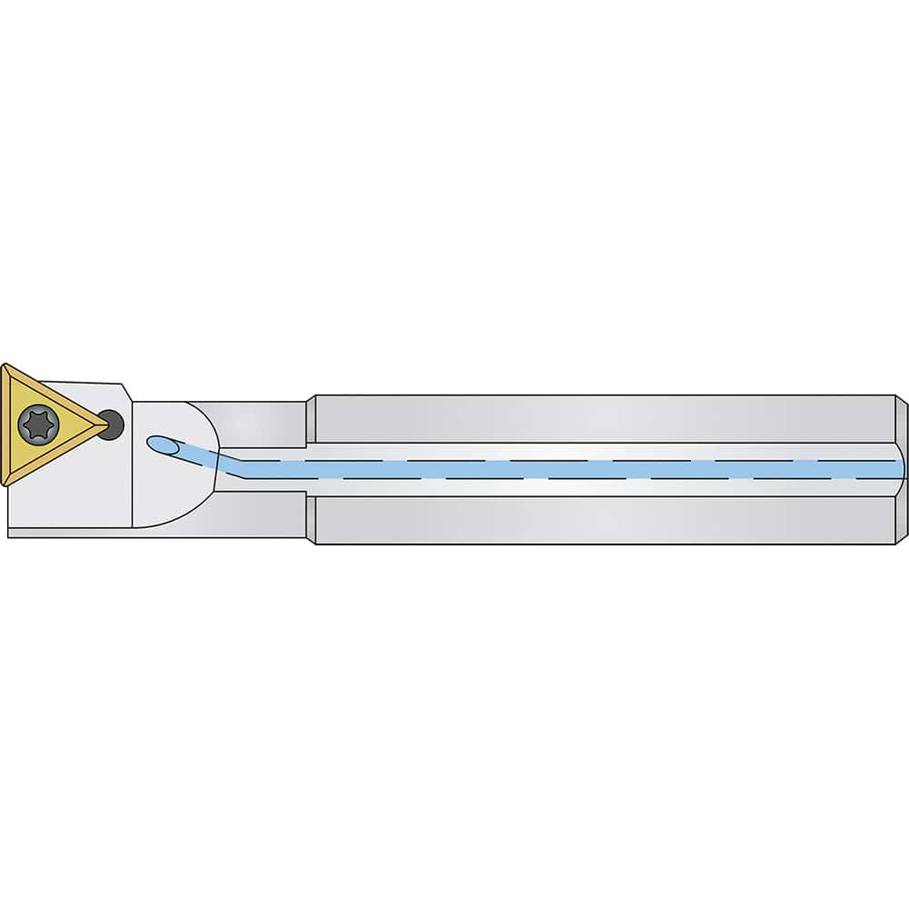 Micro 100 - 0.49" Min Bore, Left Hand A06J STFCL 2 Indexable Boring Bar - Exact Tool & Supply