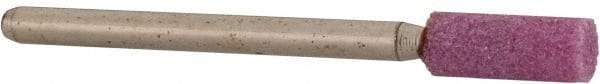 Made in USA - 3/16" Head Diam x 1/2" Thickness, W154, Cylinder End, Aluminum Oxide Mounted Point - Medium Grade - Exact Tool & Supply