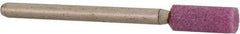 Made in USA - 3/16" Head Diam x 1/2" Thickness, W154, Cylinder End, Aluminum Oxide Mounted Point - Medium Grade - Exact Tool & Supply