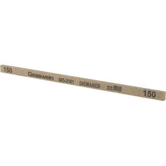 Made in USA - 150 Grit Aluminum Oxide Rectangular Polishing Stone - Coarse Grade, 1/4" Wide x 6" Long x 1/8" Thick - Exact Tool & Supply