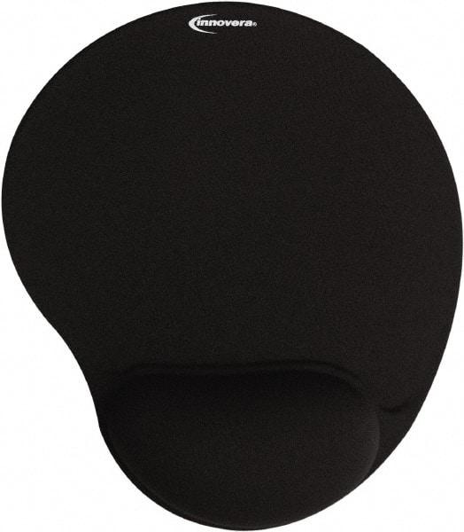 innovera - 8-7/8" x 10-3/8" x 1" Black Mouse Pad - Use with Mouse - Exact Tool & Supply