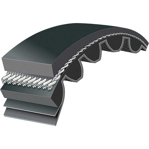 Bando - Section 8M, 1.181" Wide, 25" Outside Length, Timing Belt - Neoprene Rubber, Black, Classic Cogged - Exact Tool & Supply