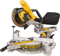 DeWALT - 4 Amp, 20 Volt, 3,750 RPM, 48° Left Single Bevel Sliding Miter Saw - 5/8" Arbor, 7-1/4" Blade Diam - Exact Tool & Supply