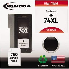 innovera - Black Inkjet Printer Cartridge - Use with HP Deskjet D4260, D4360, Officejet J5750, J5780, J6480, Photosmart C4240, C4250, C4280, C4350, C4380, C4385, C4480, C4580, C5240, C5250, C5280, C5580, D5345, D5360 - Exact Tool & Supply