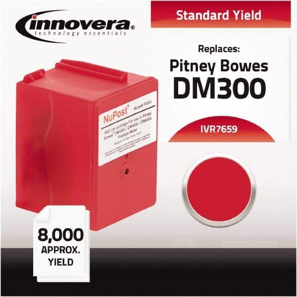 innovera - Red Ink Cartridge - Use with Pitney Bowes DM300C, DM400C, DM450C, DM475C - Exact Tool & Supply