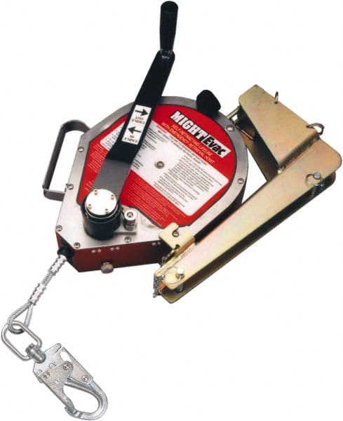 Miller - 50' Long, 310 Lb Capacity, 1 Leg Locking Swivel Snap Hook Harness Self-Retracting Lifeline with Retrieval - Exact Tool & Supply