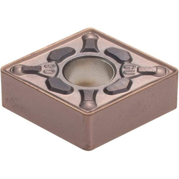 Sumitomo - CNMG432 EGU Grade AC6040M Carbide Turning Insert - 80° Diamond, 1/2" Inscr Circle, 3/16" Thick, 1/32" Corner Radius - Exact Tool & Supply