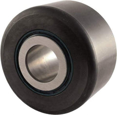 RBC Bearings - 1-1/8" Bore, 3-1/2" Roller Diam x 2" Roller Width, Carbon Steel Sealed Yoke Cam Follower - 36,100 Lb Dynamic Load Capacity, 2-1/16" Overall Width - Exact Tool & Supply