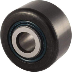 RBC Bearings - 5/16" Bore, 1" Roller Diam x 5/8" Roller Width, Carbon Steel Sealed Yoke Cam Follower - 3,000 Lb Dynamic Load Capacity, 0.6925" Overall Width - Exact Tool & Supply