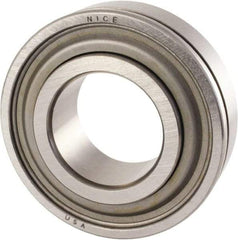 Nice - 1" Bore Diam, 2" OD, Double Seal Precision Ground Radial Ball Bearing - 5/8" Wide, 1 Row, Round Bore, 1,350 Lb Static Capacity, 2,970 Lb Dynamic Capacity - Exact Tool & Supply