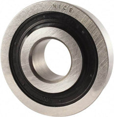 Nice - 3/4" Bore Diam, 1-5/8" OD, Double Seal Semi Ground Extra Light Radial Ball Bearing - 1/2" Wide, With Flange, 1 Row, Round Bore, 1,010 Lb Static Capacity, 1,300 Lb Dynamic Capacity - Exact Tool & Supply