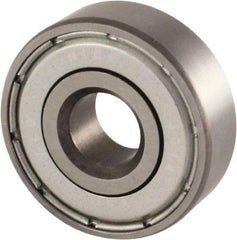 Nice - 7/16" Bore Diam, 1-3/8" OD, Double Shield Semi Ground Extra Light Radial Ball Bearing - 7/16" Wide, 1 Row, Round Bore, 850 Lb Static Capacity, 940 Lb Dynamic Capacity - Exact Tool & Supply