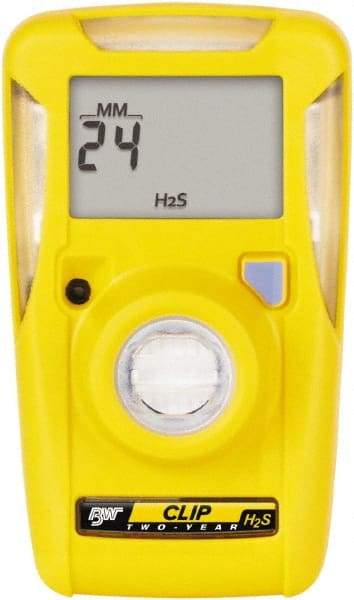 BW Technologies by Honeywell - Visual, Vibration & Audible Alarm, LCD Display, Single Gas Detector - Monitors Hydrogen Sulfide, -40 to 50°C Working Temp - Exact Tool & Supply