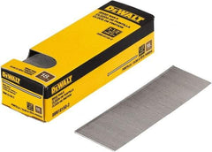 DeWALT - 18 Gauge 1-1/2" Long Brad Nails for Power Nailers - Steel, Bright Finish, Smooth Shank, Straight Stick Collation, Brad Head, Chisel Point - Exact Tool & Supply