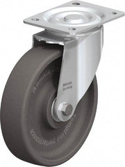 Blickle - 8" Diam x 2" Wide x 9-1/4" OAH Top Plate Mount Swivel Caster - Heat-Resistant Nylon, 770 Lb Capacity, Ball Bearing, 5-1/2 x 4-3/8" Plate - Exact Tool & Supply