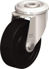 Blickle - 4" Diam x 1-3/16" Wide x 4-59/64" OAH Hollow Kingpin Mount Swivel Caster - Heat-Resistant Phenolic Resin, 275 Lb Capacity, Plain Bore Bearing, Hollow Kingpin Stem - Exact Tool & Supply
