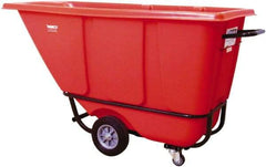 Wesco Industrial Products - 850 Lb Load Capacity, 1/2 Cu Yd, Polyethylene Tilt Truck - 21-1/2" Wide x 61-1/2" Long x 31" High, Black - Exact Tool & Supply