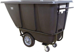 Wesco Industrial Products - 1,400 Lb Load Capacity, 1/2 Cu Yd, Polyethylene Tilt Truck - 21-1/2" Wide x 61-1/2" Long x 31" High, Black - Exact Tool & Supply