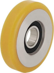 Blickle - 3 Inch Diameter x 63/64 Inch Wide, Polyurethane-Elastomer Blickle Extrathane Caster Wheel - 363 Lb. Capacity, 15/32 Inch Axle Diameter, Ball Bearing - Exact Tool & Supply