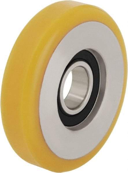 Blickle - 3 Inch Diameter x 63/64 Inch Wide, Polyurethane-Elastomer Blickle Extrathane Caster Wheel - 341 Lb. Capacity, 1 Inch Axle Diameter, Ball Bearing - Exact Tool & Supply