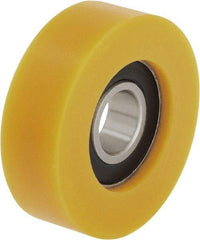 Blickle - 3 Inch Diameter x 29/32 Inch Wide, Polyurethane-Elastomer Blickle Extrathane Caster Wheel - 242 Lb. Capacity, 1 Inch Axle Diameter, Ball Bearing - Exact Tool & Supply