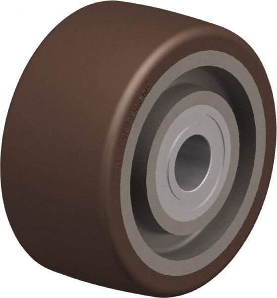 Blickle - 4 Inch Diameter x 1-31/32 Inch Wide, Polyurethane-Elastomer Blickle Besthane Caster Wheel - 1,100 Lb. Capacity, 2 Inch Axle Diameter, Ball Bearing - Exact Tool & Supply
