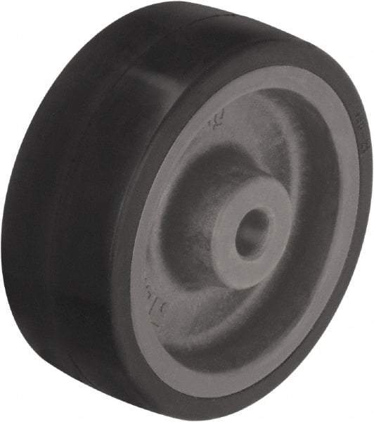 Blickle - 4 Inch Diameter x 1-37/64 Inch Wide, Heat-Resistant Silicone Rubber Caster Wheel - 220 Lb. Capacity, 1/2 Inch Axle Diameter, Plain Bore Bearing - Exact Tool & Supply